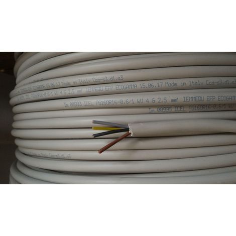 Cavi al metro cavo fg16or16 multipolare fg16 4 conduttori da 2.5mmq con giallo verde fg7-4gx2,5 fg16or16-4gx2,5