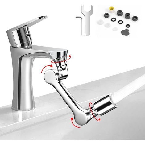 1 Aérateur Robinet, Laiton Massif, Rotation 1440°, 2 Modes Pulvérisation, Cuisine Salle De Bain (1/5)