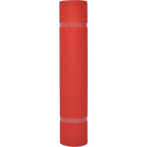 vidaXL Tappeto Tinta unita Rosso 1 x 12 m Tessuto