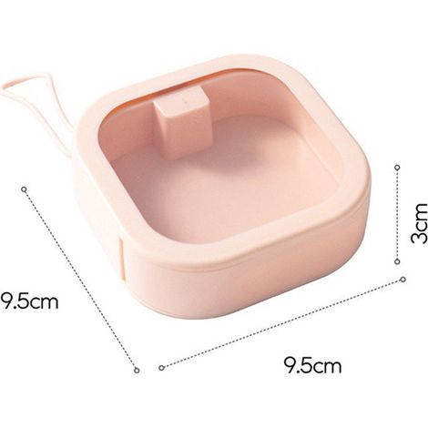 Disponible en deux couleurs : rose et blanc. Matière : ABS. Boîte de rangement pour accessoires de cheveux, boîte pour appareils orthodontiques, boîte pour postiches.