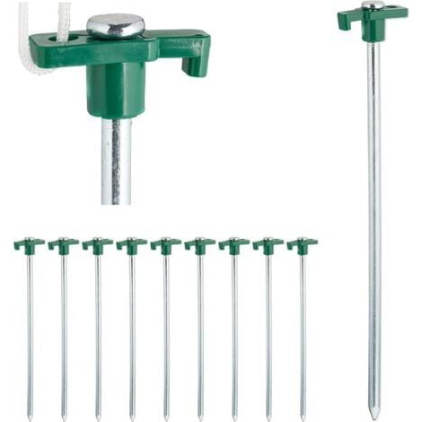 Vert Sardines, set de 10, Ancrage pour les sols durs 25 cm, Piquet, Acier zingué, Stück (1/5)