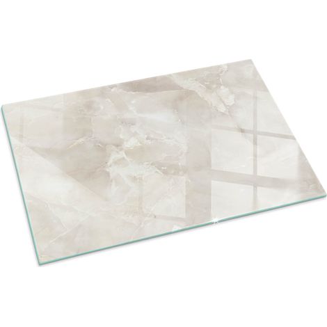 Plaque Rectangulaire en verre trempé sous cheminée et poêle protection sol parquet Motif marbre naturel 100x70 cm (1/5)