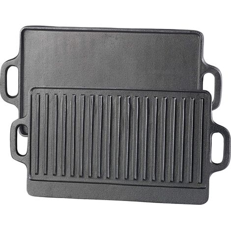 1 Plaque-gril Fonte 38x23cm Cuisson Saine Viandes Légumes Four Barbecue (1/5)