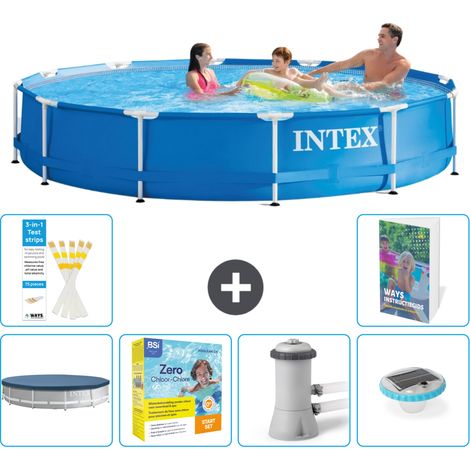 Frame Pool Rund - 366x76 cm - 7-teilig S4