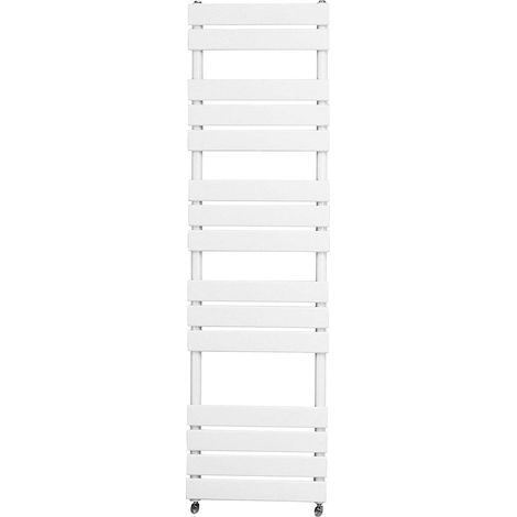 Bathroom Flat Panel Heated Towel Rail Radiator Central Heating 1600x450mm White