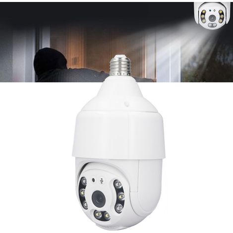 Ampoule lumineuse à 360 degrés avec caméra Wi-Fi, contrôle à distance par téléphone portable, dispositif de surveillance domestique haute définition sans fil pour l'intérieur et l'extérieur (1/5)