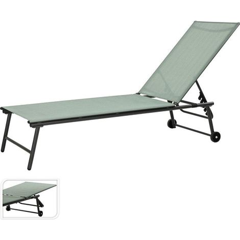Koopman Tumbona de Piscina Verde Moderna Plegable