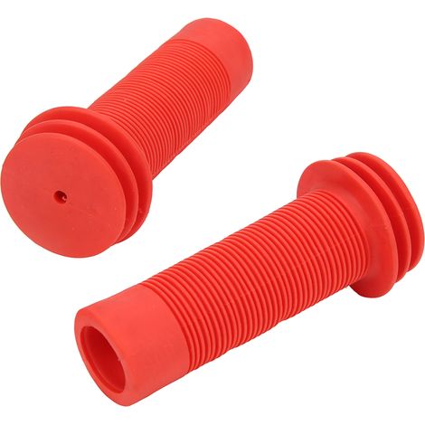 1 Paire de Poignées de Vélo Enfant Antidérapantes en Caoutchouc Ultra-Légeres, Accessoire pour Guidon de Bicyclette Enfantine (Rouge) (1/5)