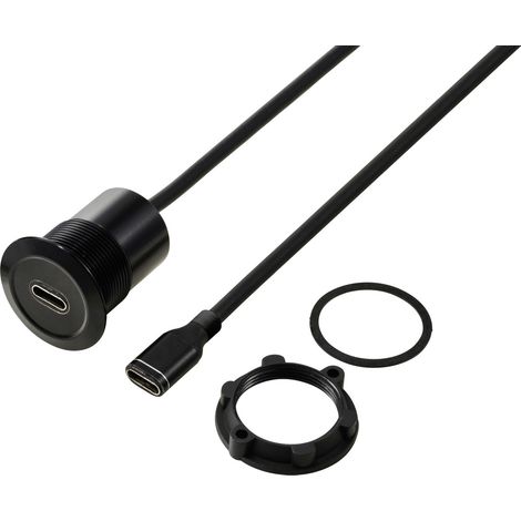 USB-C® (3.1) Buchse/Buchse 1 m Kabel schwarz TC-13376304 TRU COMPONENTS Inhalt: 1 St. (1/3)