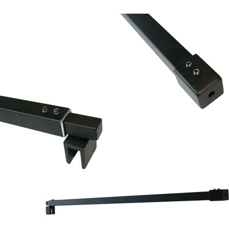 Stabilisationsstange Bernstein Stabilisator eckig Schwarz matt für Duschen