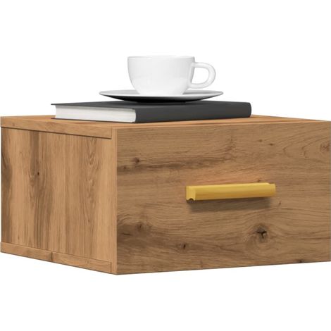 Wand-Nachttische 2 Stk. Artisan-Eiche 35x35x20 cm