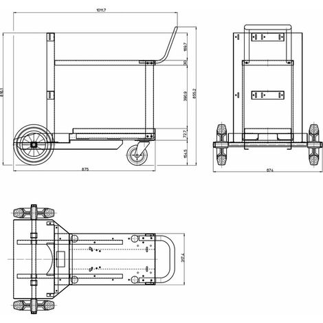 Transportwagen mit 4 Rädern Art. 1656 (1/3)