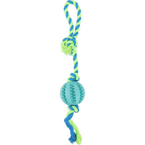 Jouet de dentition puzzle pour chien, résistant aux morsures, friandises d'entraînement pour chien, corde à mâcher et à jouer, bleu (1/5)