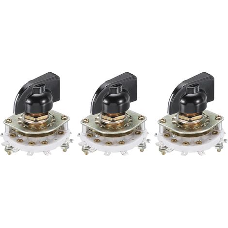 Rotary Switch 2P4T 2 Pole 4 Positions for Band Selector 1 Level for TV Radio Machine Home 3 Pieces (1/4)