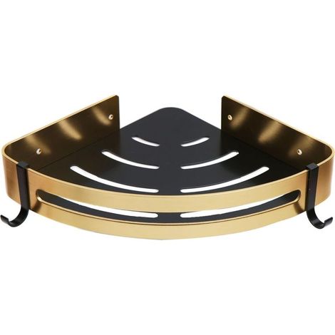 EASYCOMFORT Étagère d'Angle de Douche Autocollante - Rangement pour Cuisine et Salle de Bain en Aluminium (1/5)