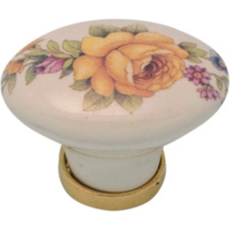 Pomolo Porcellana Ovale C/Base F/18 Mm.34X25 25 Pz (1/3)
