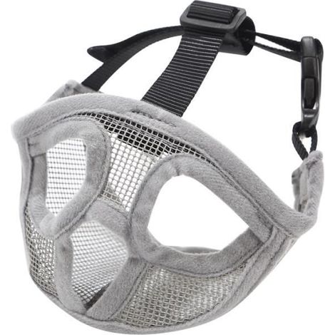 Taille:M-suit 13.0-21.5 kg - Réseau total-gris - Bouledogue français pour animaux de compagnie, muselière pou