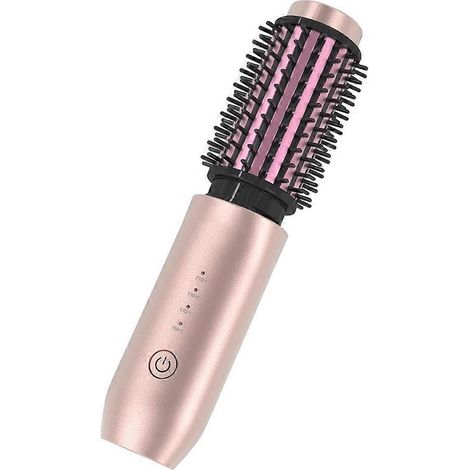 Brosse lissante sans fil, mini peigne lisseur de voyage, fer à boucler portable 3 en 1, brosse chauffante A (1/5)