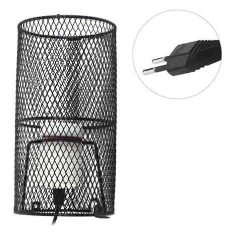 Lampe chauffante en céramique pour reptiles, avec support anti-chaleur, pour serpent, lézard, tortue (prise ue 220V) (1/5)