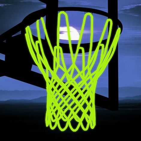 Filet De Basket - Filet Luminiscent Solaire En Nylon - Pour Cerceau Standard 12 Anneaux - 53 Cm De Longueur - 1 Piece (1/3)
