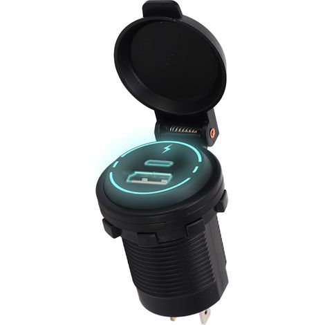 12V USB-Ladegerät PD Typ QC 3.0 IP66 wasserdicht Schnellladefunktion mit intelligenter Erkennung für Motorrad, Boot, Wohnmobil, ATV (1/5)