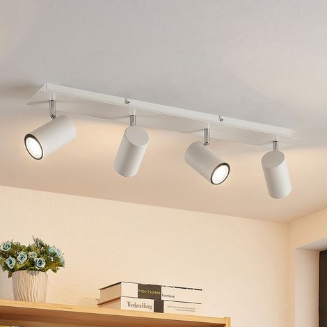 [GEBRAUCHT] B-Ware Lindby Deckenstrahler Joffrey LED Strahler 4-flg dimmbar weiß 70cm Aluminium