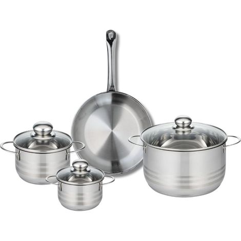 Ensemble de 1 Poêle de cuisson 24 cm et 3 faitouts 12, 14 et 20 cm Elo Profi Brillant (1/5)