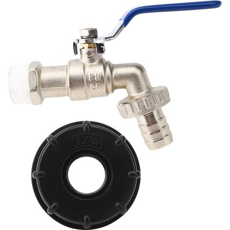Adaptateur pour réservoir IBC, robinet d'arrosage, raccord de tuyau d'arrosage, pièces de rechange, robinet en laiton G3/4 po (1/5)
