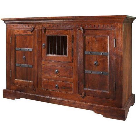 OXFORD 412 Credenza in legno di acacia - laccato / nougat 130x50x85