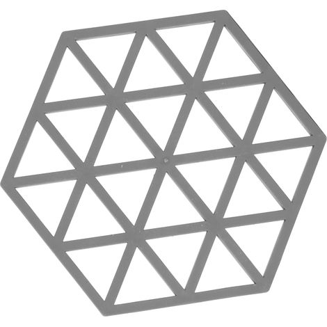 Sous-verres en silicone résistants à la chaleur, antidérapants et imperméables - Gris foncé (1/5)