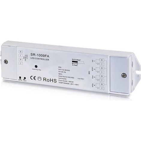 Contrôleur RGB/RGBW Dimmer PMW - 12-36VDC (4 canaux 5A/canal) -