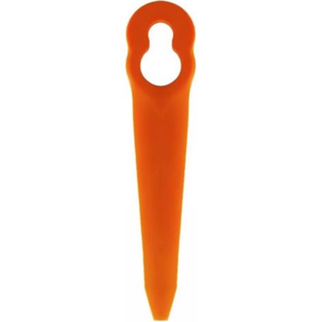 100 lames orange L90 pour tondeuses à gazon Einhell, Bosch et CMI - Lames en plastique (1/5)