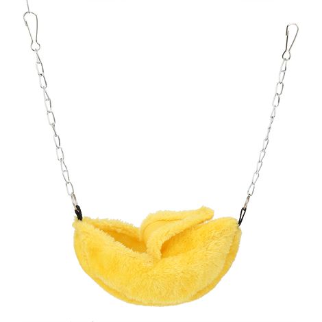 Gemütliches, bananenförmiges Hamsternest, warmes und flauschiges Hängebett (Gelb) (1/5)