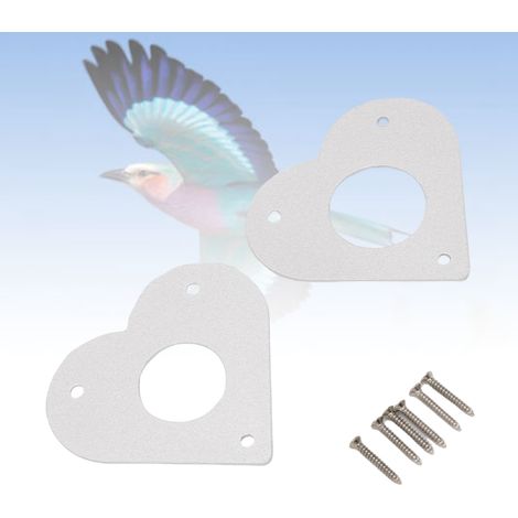 Protecteur de Trou d'Entrée en Aluminium pour Nichoir, Protège Trou 28mm et 32mm, Garde contre Pic-Verre, Installation Facile avec Vis, Résistant aux Intempéries, 2 Portails Protector (1/5)