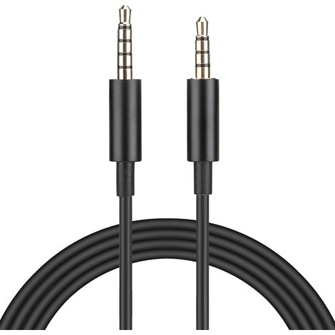 Audiokabel für das tragbare Gaming-Headset Logitech Astro A10/A40/A30/A50, aus schwarzem TPE, mit 3,5-mm-Klinkenstecker und Einstellmöglichkeit. (1/5)