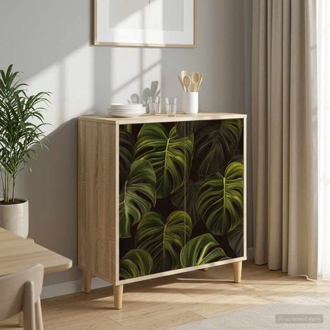 Aparador ELBURG Sonoma 69 x 33 x 75 cm Madera de ingeniería (1/4)