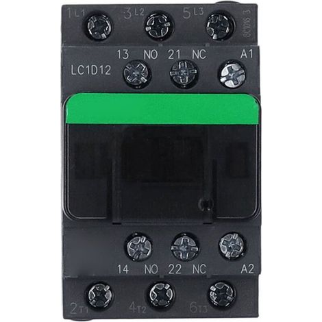 Contacteur AC - 380 V - 12 A - Bobine 110 V AC - Pour Commande Électrique Industrielle - 1 Pièce