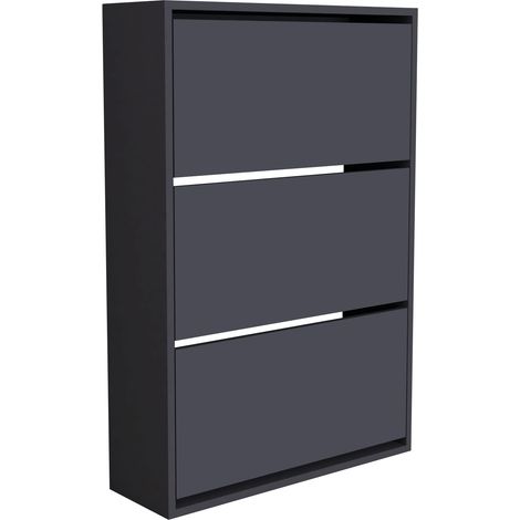 Scarpiera 110 x 74 x 24 cm antracite 030007614