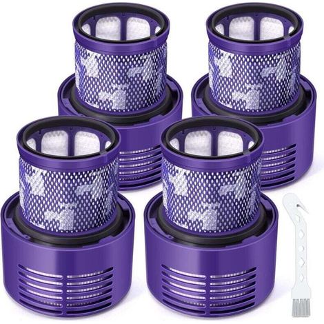 Filtre pour Dyson V10, 4 Pack Filtre de Remplacement Lavable pour Aspirateur Dyson V10 SV12 Cyclone Animal Absolute Total Clean, Pièce 969082-01 - Crezuo (1/4)