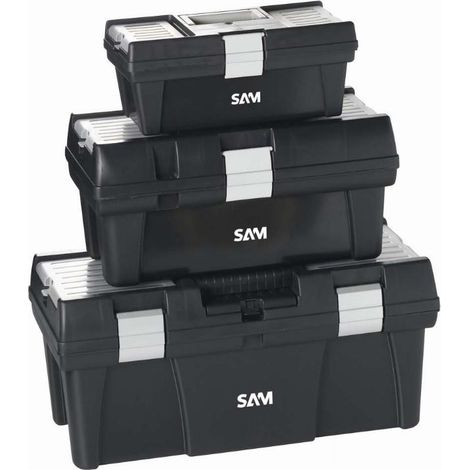 Set di 3 cassette porta attrezzi SAM in PVC - CAOPACK