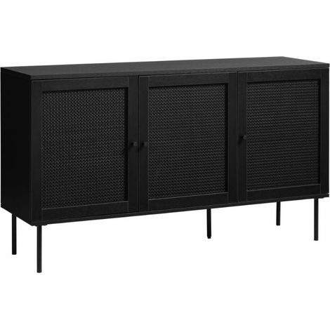 Selsey Mogest - Sideboard 3-türig, Schwarz, 140 cm (1/5)