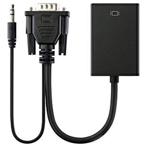 VGA-Stecker auf HDMI-Buchse Adapter Konverter 1080P HD+Audio Ausgang TV AV HDTV (1/5)