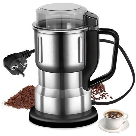 Moulin à café électrique LULUWA – 200 W, acier inoxydable, moulin à épices électrique, 500 ml pour café, épices, noix, sucre (1/5)