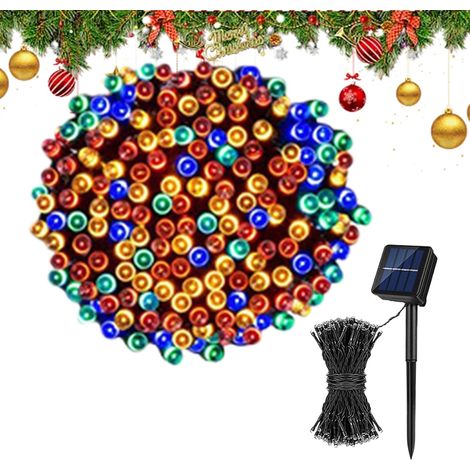 Guirlandes Noël extérieures, éclairage solaire 8 modes, jardin/terrasse/porte/cour/intérieur (1/5)