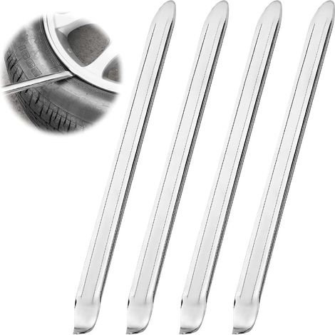 Lntyq Lot de 4 démonte-pneus, démonte-pneus de 25 cm, démonte-pneus en métal, démonte-pneus de voiture et de moto, démonte-pneus de voiture, démonte-pneus manuel pour scooter électrique, outils pour d