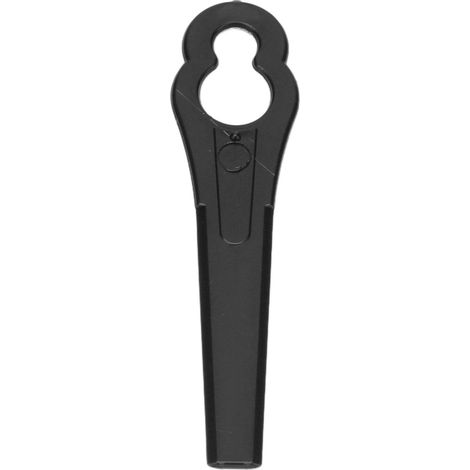 Lot de 100 lames plastique de rechange pour coupe-bordure jardin, tondeuse à gazon, 80mm, trou 11x7mm, noir (1/5)