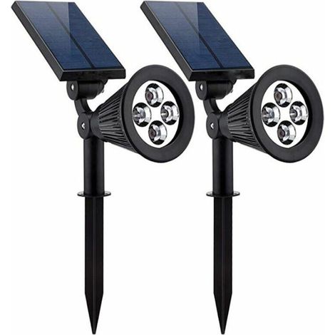 VURAHOME -Pack de 2 Spots solaires extérieur étanches - 4 LEDs-RGB (1/5)