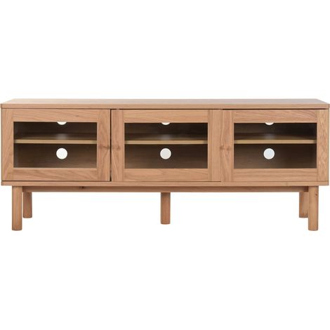 Mueble Tv Mdf Cristal 140X40X55 Natural (1/5)