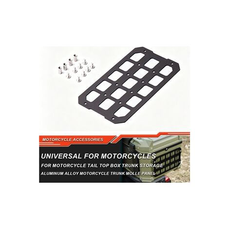 Panneau Molle Waterproof pour Valise Latérale de Moto – plaque tactique étanche, rangement modulaire, support accessoires moto