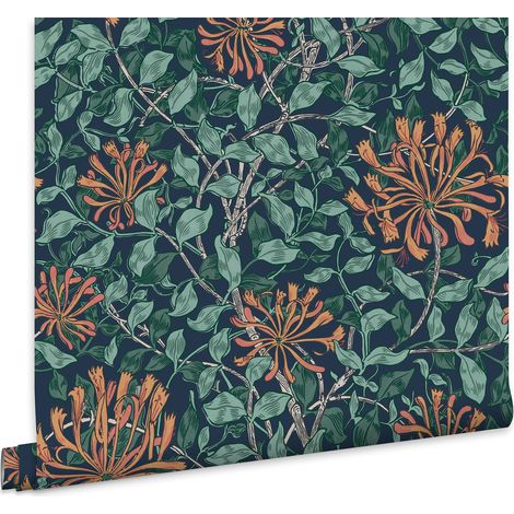 William Morris At Home Vliestapete Honeysuckle Tidewater Blau 10mx52cm (1/5)